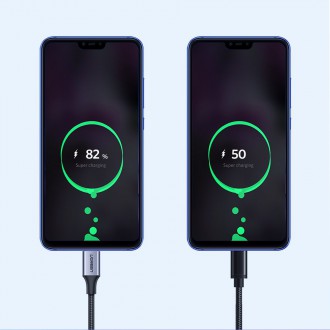 Ugreen kabel USB kabel – USB Type C Quick Charge 3.0 3A 1m šedý (60126)