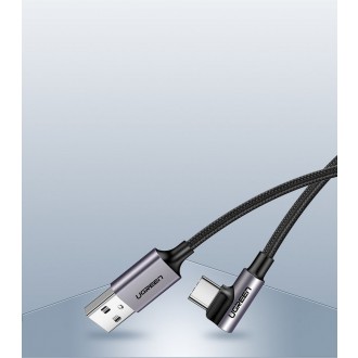 Ugreen angle cable USB - USB Type C 1m 3A gray (50941)