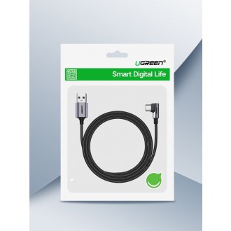 Ugreen angle cable USB - USB Type C 1m 3A gray (50941)