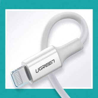 Ugreen cable USB Type C - Lightning MFI 1m 3A 18W white (10493)