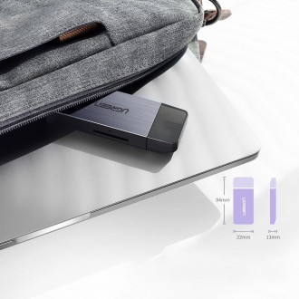Ugreen SD / micro SD / CF / MS card reader for USB 3.0 gray (50541)