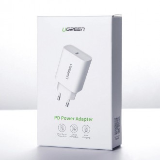 Ugreen USB charger Power Delivery 3.0 Quick Charge 4.0+ 20W 3A white (60450)