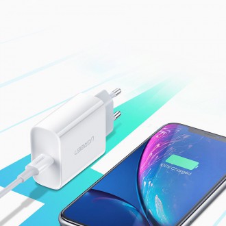 Ugreen USB charger Power Delivery 3.0 Quick Charge 4.0+ 20W 3A white (60450)