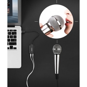 [ON RETURN] Ugreen external sound card music adapter USB - 3.5 mm mini jack 15cm black (30724)