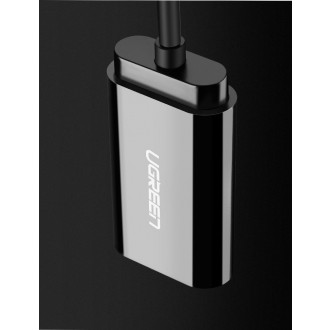 [ON RETURN] Ugreen external sound card music adapter USB - 3.5 mm mini jack 15cm black (30724)