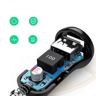 Ugreen car charger 2x USB 24W 4.8 A (2x 2.4 A) black (50875)