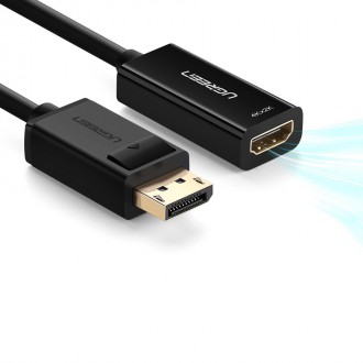 Ugreen Cable Cable from DisplayPort (Male) to HDMI (Female) (Unidirectional) 1080P 60Hz 12bit Black (40362)