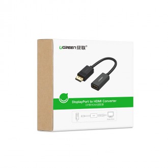 Ugreen Cable Cable from DisplayPort (Male) to HDMI (Female) (Unidirectional) 1080P 60Hz 12bit Black (40362)