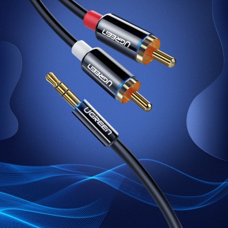 Ugreen audio cable 3.5 mm mini jack - 2RCA 3m black (10590)