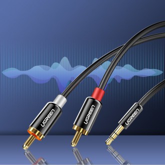 Ugreen audio cable 3.5 mm mini jack - 2RCA 3m black (10590)