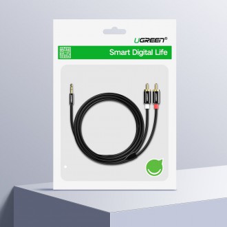 Ugreen audio cable 3.5 mm mini jack - 2RCA 3m black (10590)