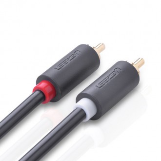 Ugreen cable stereo audio video 2 RCA 2x Cinch 5m gray (10520)
