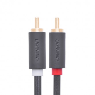 Ugreen cable stereo audio video 2 RCA 2x Cinch 5m gray (10520)