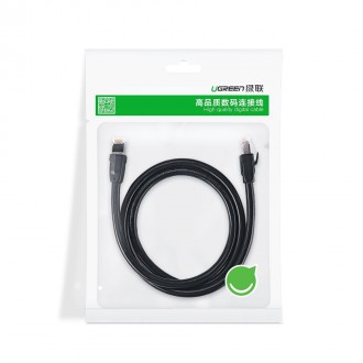 Ugreen cable internet network cable Ethernet patchcord RJ45 Cat 8 T568B 2m black (70329)