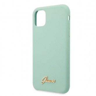 Guess GUHCN65LSLMGG iPhone 11 Pro Max zelený/zelený pevný obal silikonové Vintage zlaté logo