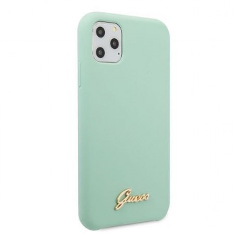 Guess GUHCN65LSLMGG iPhone 11 Pro Max zelený/zelený pevný obal silikonové Vintage zlaté logo