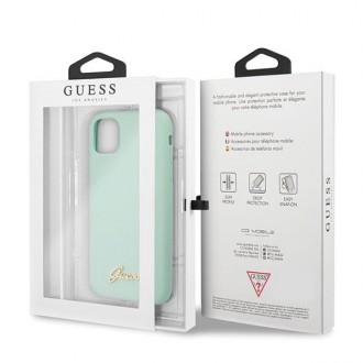 Guess GUHCN65LSLMGG iPhone 11 Pro Max zelený/zelený pevný obal silikonové Vintage zlaté logo
