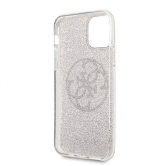 Guess GUHCN65PCUGLPI iPhone 11 Pro Max růžové/růžové pevné pouzdro 4G Circle Glitter