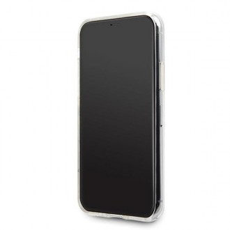 Guess GUHCN65PCUGLPI iPhone 11 Pro Max růžové/růžové pevné pouzdro 4G Circle Glitter