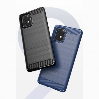 Carbon Case Flexible Cover TPU Case for Samsung Galaxy S10 Lite black