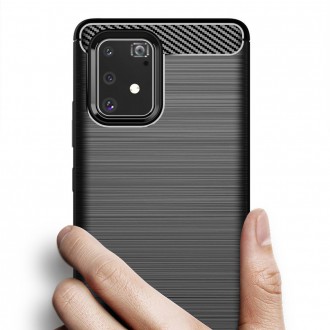Carbon Case Flexible Cover TPU Case for Samsung Galaxy S10 Lite black
