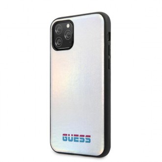 Guess GUHCN58BLD iPhone 11 Pro stříbrný/stříbrný pevný obal Iridescent