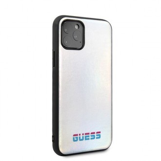 Guess GUHCN58BLD iPhone 11 Pro stříbrný/stříbrný pevný obal Iridescent