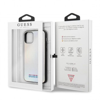 Guess GUHCN58BLD iPhone 11 Pro stříbrný/stříbrný pevný obal Iridescent