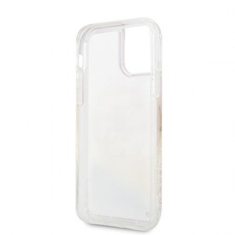 Pevné pouzdro Guess GUHCN58LGIRGP iPhone 11 Pro Gradient Liquid Glitter Circle Logo