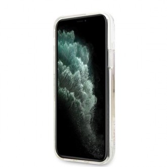 Pevné pouzdro Guess GUHCN58LGIRGP iPhone 11 Pro Gradient Liquid Glitter Circle Logo