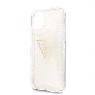 Guess GUHCN58SGTLGO iPhone 11 Pro zlaté/zlaté pevné pouzdro Glitter Triangle
