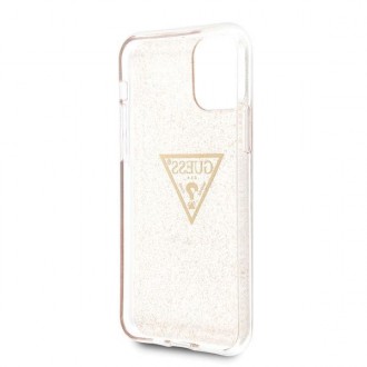 Guess GUHCN58SGTLGO iPhone 11 Pro zlaté/zlaté pevné pouzdro Glitter Triangle