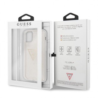 Guess GUHCN58SGTLGO iPhone 11 Pro zlaté/zlaté pevné pouzdro Glitter Triangle