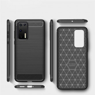 Carbon Case Flexible Cover TPU Case for Huawei P40 blue