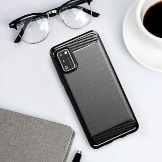 Carbon Case Flexible Cover TPU Case for Samsung Galaxy A41 blue