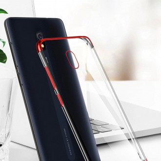 Clear Color Case Gel TPU Electroplating frame Cover for Xiaomi Redmi 8A black