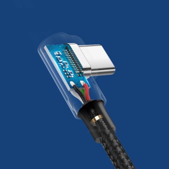 Ugreen angle cable USB cable - USB Type C Quick Charge 3.0 QC3.0 3 A 1 m gray (US176 20856)