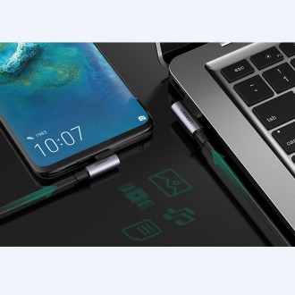 Ugreen angle cable USB cable - USB Type C Quick Charge 3.0 QC3.0 3 A 1 m gray (US176 20856)