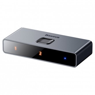 [RETURNED ITEM] Baseus bidirectional HDMI - 2x HDMI splitter switcher 4K / 30 Hz gray (CAHUB-BC0G)