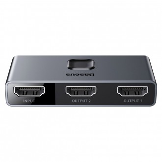 [RETURNED ITEM] Baseus bidirectional HDMI - 2x HDMI splitter switcher 4K / 30 Hz gray (CAHUB-BC0G)