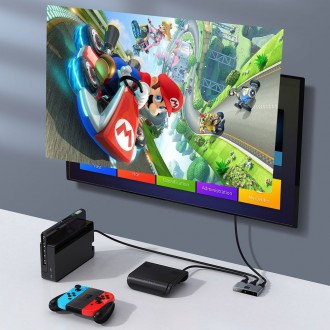 [RETURNED ITEM] Baseus bidirectional HDMI - 2x HDMI splitter switcher 4K / 30 Hz gray (CAHUB-BC0G)