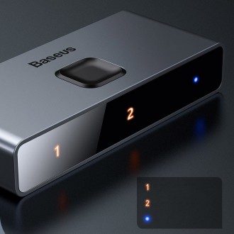 [RETURNED ITEM] Baseus bidirectional HDMI - 2x HDMI splitter switcher 4K / 30 Hz gray (CAHUB-BC0G)
