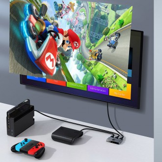 [RETURNED ITEM] Baseus bidirectional HDMI - 2x HDMI splitter switcher 4K / 30 Hz gray (CAHUB-BC0G)
