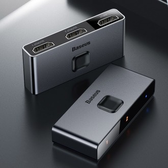 [RETURNED ITEM] Baseus bidirectional HDMI - 2x HDMI splitter switcher 4K / 30 Hz gray (CAHUB-BC0G)