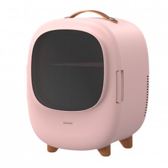 Baseus mini portable travel fridge refrigerator pink (CRBX01-A04)