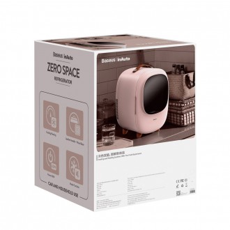 Baseus mini portable travel fridge refrigerator pink (CRBX01-A04)