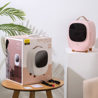 Baseus mini portable travel fridge refrigerator pink (CRBX01-A04)