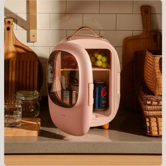 Baseus mini portable travel fridge refrigerator pink (CRBX01-A04)