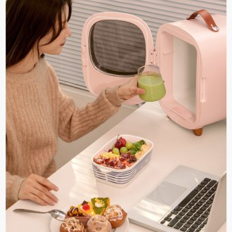 Baseus mini portable travel fridge refrigerator pink (CRBX01-A04)