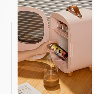 Baseus mini portable travel fridge refrigerator pink (CRBX01-A04)